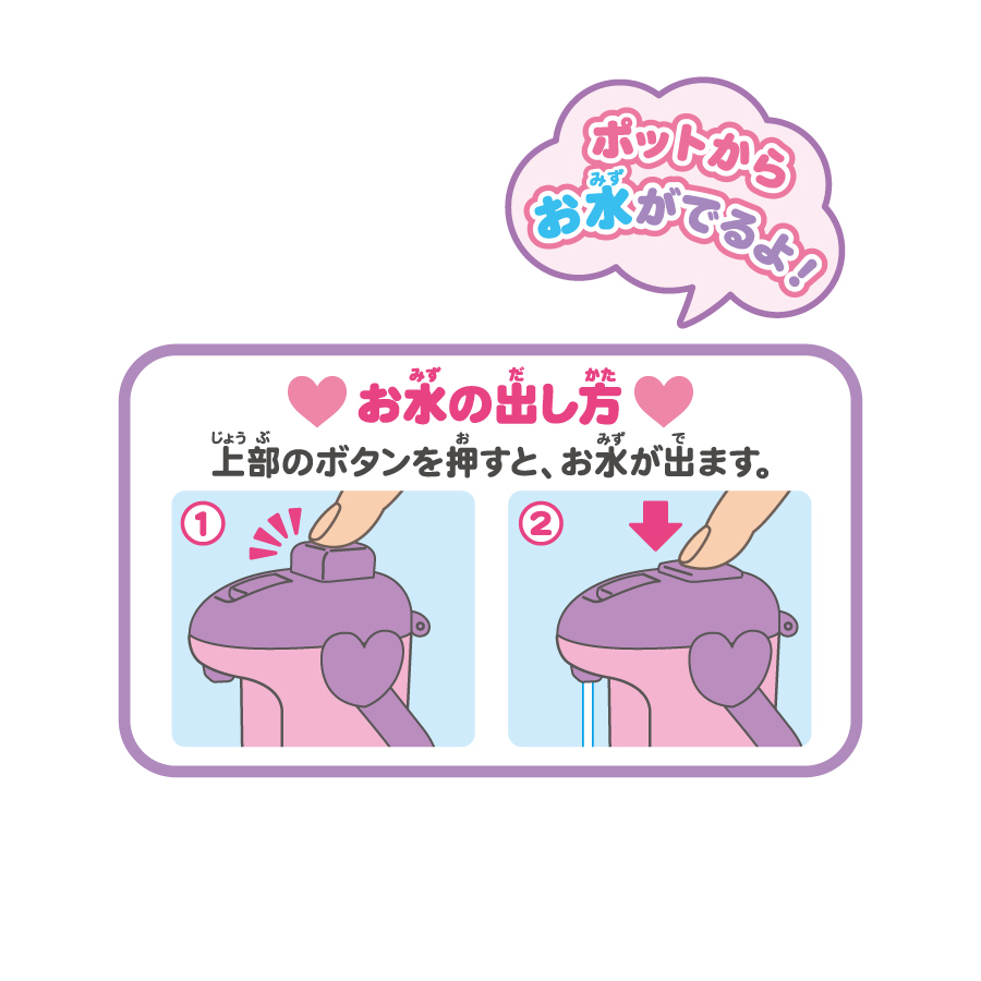 ハローキティ ティーパーティーポット 水が出る